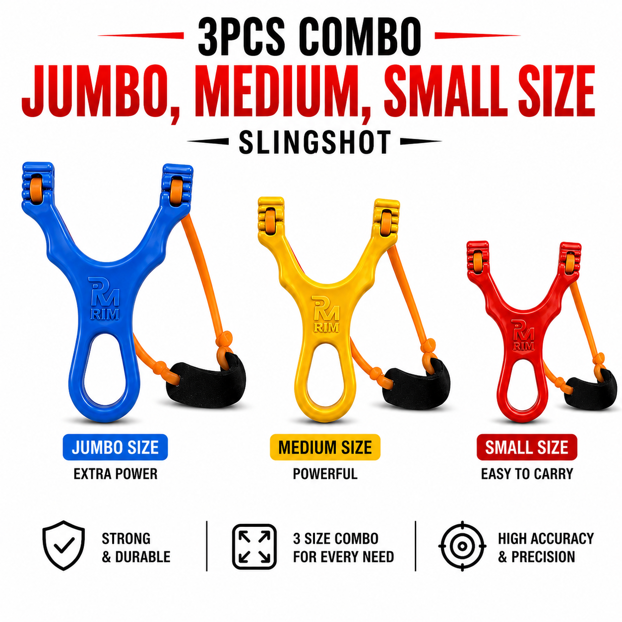 Slingshot Multi Sizes (3 Pcs Combo)