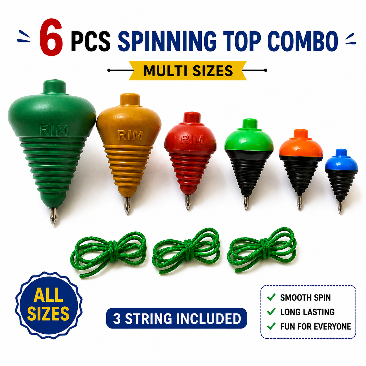 Spinning Tops All Sizes Combo