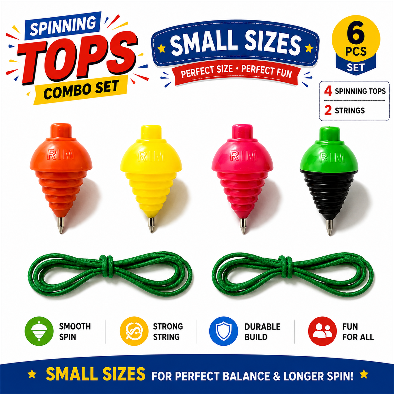 Spinning Tops Small Sizes Combo