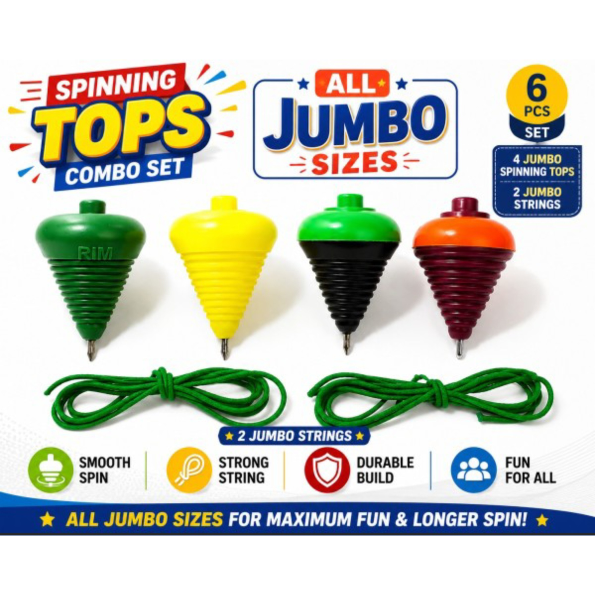 Spining Tops Jumbo Sizes Combo